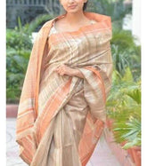 Tussar ghicha silk saree silkzon.in